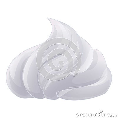 Whip meringue icon cartoon vector. Cream cake Vector Illustration