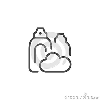 Whipped cream line outline icon Vector Illustration