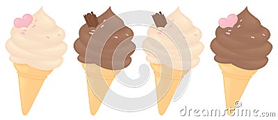 Whipped ice cream Vector Illustration