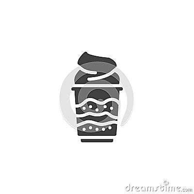 Whipped ice cream vector icon Vector Illustration