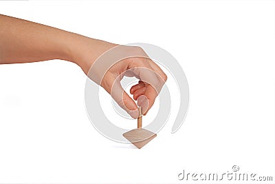 Whirligig with hand Stock Photo