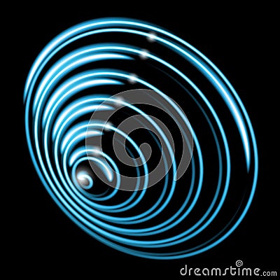 Whirlpool, black hole, radial lines with rotating distortion. Abstract spiral, vortex shape, element Stock Photo