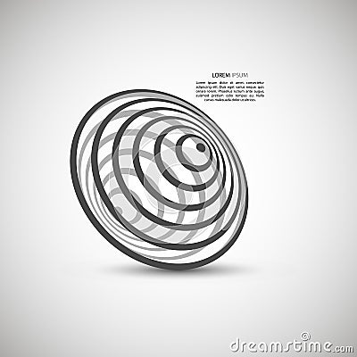 Whirlpool, black hole, radial lines with rotating distortion. Abstract spiral, vortex shape, element Stock Photo