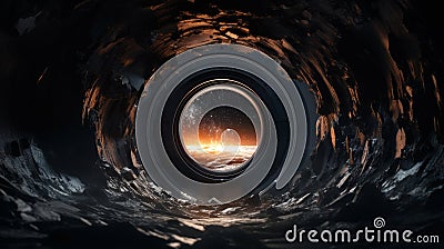 Whirlpool Dreams: Abstract View Inside a Spinning Washing Machine Stock Photo