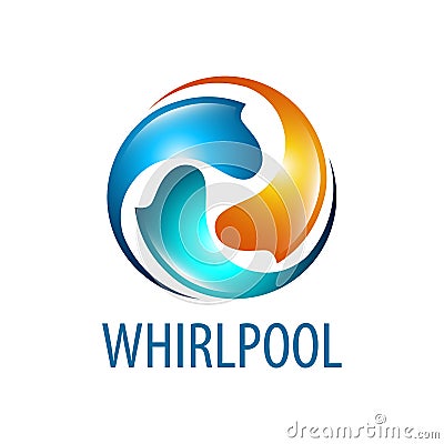 Whirlpool logo concept design. Symbol graphic template element Vector Illustration