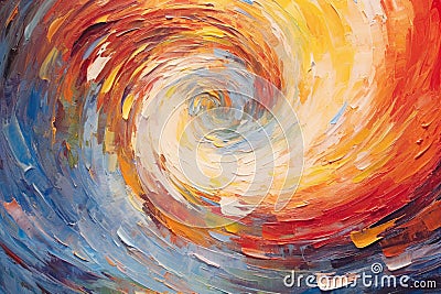 whirlwind of abstract colors swirling and twirling, creating a mesmerizing vortex of creativity Stock Photo