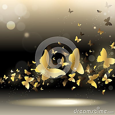 Whirlwind of butterflies Vector Illustration