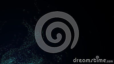 Whirlwind with chaos particles. Vector abstract water vortex. Explosion dynamic wave in space. Futuristic flow dots. Wormhole Vector Illustration