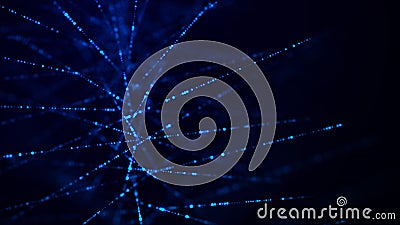 Whirlwind of dust particles. abstract primitives. 3d rendering Stock Photo
