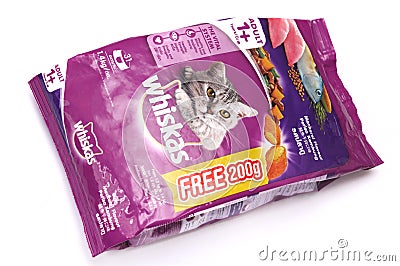 Whiskas mackerel flavour 1.4kg pack Editorial Stock Photo