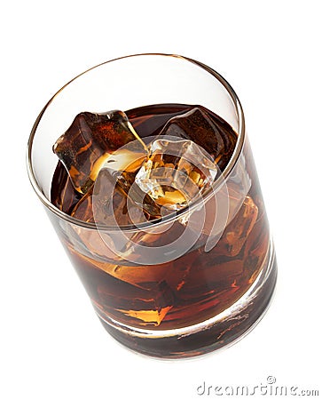 Whiskey cola cocktail Stock Photo