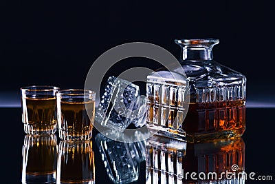 Whiskey decanter Stock Photo