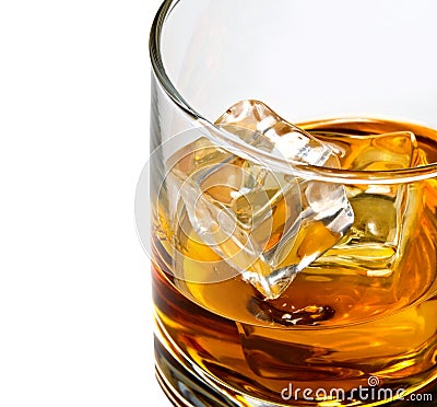 Whiskey glass cliose up Stock Photo