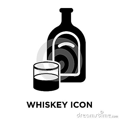 Whiskey icon vector isolated on white background, logo concept o Vector Illustration