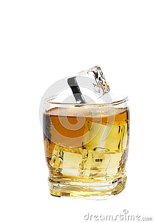 Whiskey on the Rocks Stock Photo