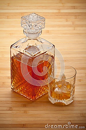 Whisky - decanter and drink Stock Photo