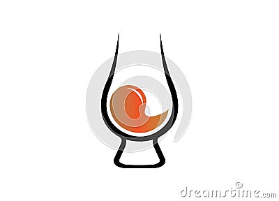 Whisky glass - glencairn Vector Illustration