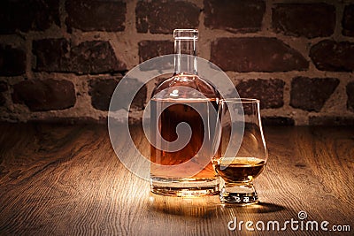 Whisky with nosing Glass Stock Photo