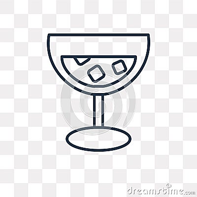 Whisky vector icon isolated on transparent background, linear Wh Vector Illustration