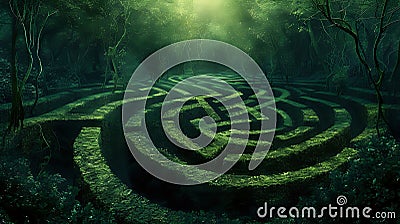 Whispering Hedges of Mystery./n Stock Photo