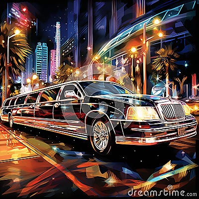 Whispering Luxury: Unveiling the Extravagance of Limousines Stock Photo