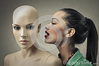 Whispering secrets Stock Photo