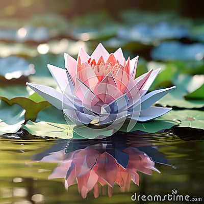 Whispers of the Floating Lotus Stock Photo