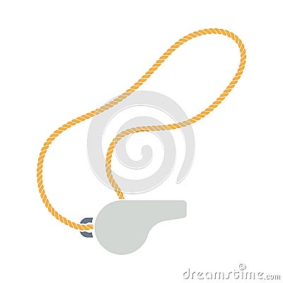 Whistle On Lace Icon Vector Illustration