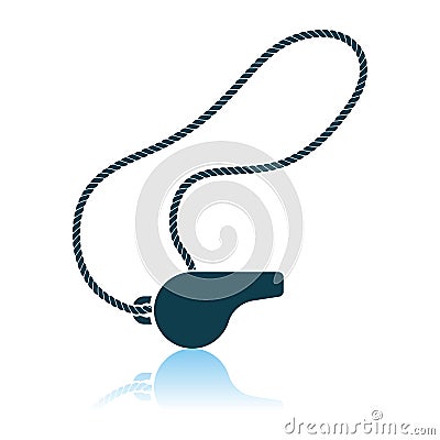 Whistle On Lace Icon Vector Illustration