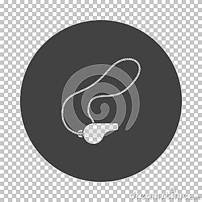 Whistle on lace icon Vector Illustration