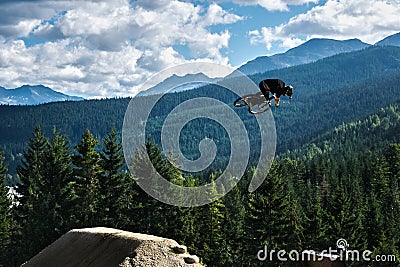 Whistler Slopestyle Mountain biking Editorial Stock Photo