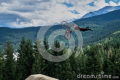 Whistler Slopestyle Mountain biking Editorial Stock Photo