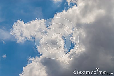 Whit clouds and blue sky view Stock Photo