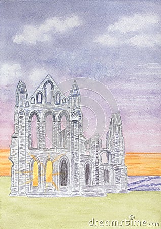 Whitby Abbey Ruins Stock Photo