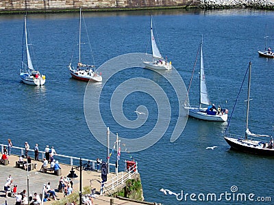 Whitby harbor Stock Photo