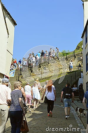 Whitby Abbey steps Editorial Stock Photo