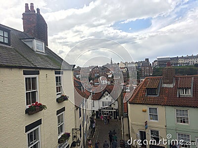 Whitby town rooftop outdoor trip to England Editorial Stock Photo
