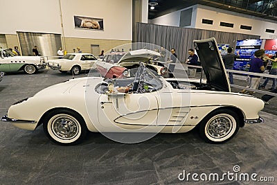 White 1960 Corvette Editorial Stock Photo
