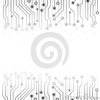 White abstract background with electronics circuit board. Grey abstract. Futuristic Technology and texture concept. Communication Vector Illustration