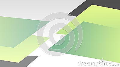 white abstract background for presentation, banner, with simple green black parallelogram shape Stock Photo