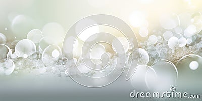 A white abstract bokeh background. Generative AI AIG30. Stock Photo