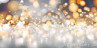 A white abstract bokeh background. Generative AI AIG30. Stock Photo