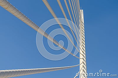 White Abstract Bridge On Sky Editorial Stock Photo