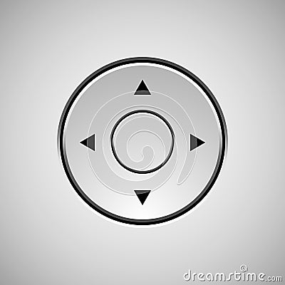 White Abstract Joystick Button Template Stock Vector - Image: 42980106