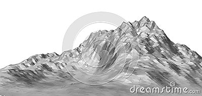 White abstract polygonal mountain Stock Photo