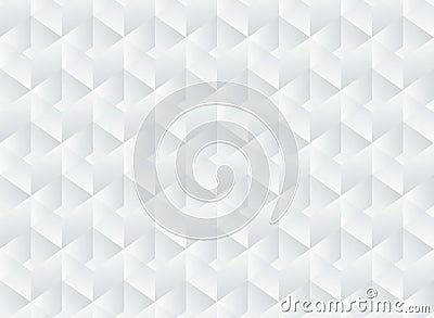 White abstract seamless pattern with transparent cubes Vector Illustration