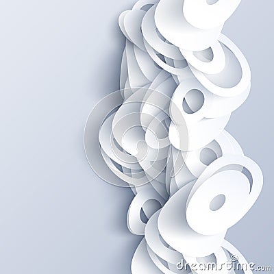 White 3d paper vector abstract background Vector Illustration