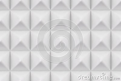 White acoustic sound proof pyramid foam seamless pattern Vector Illustration