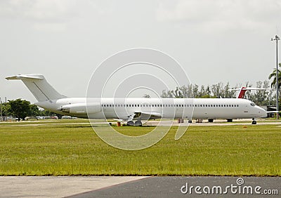 White airplane Stock Photo