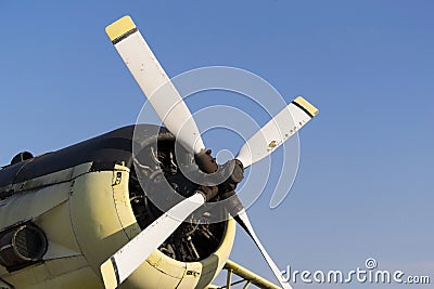 White airplane propeller, four blades Editorial Stock Photo